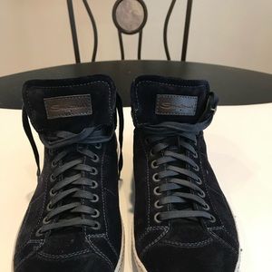 Men’s Santoni High Top Suede Sneaker